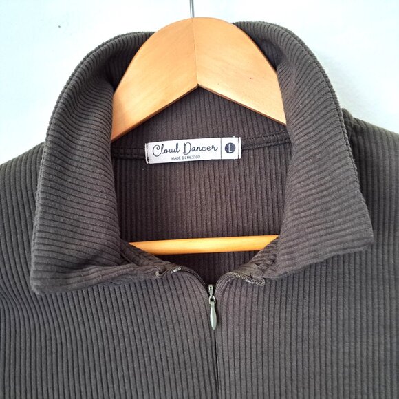 Cloud Dancer Juniors  Sweater Cropped Long Sleeve Green Color Size L - Picture 8 of 9